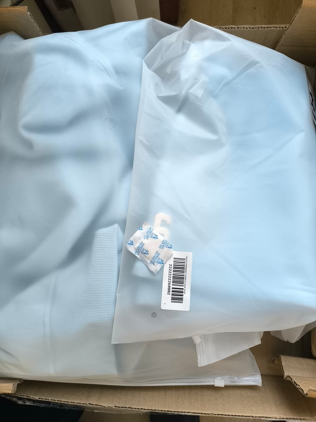 Customer photo review of GATED COMMUNITY ZIP HOODIE LIGHT BLUE