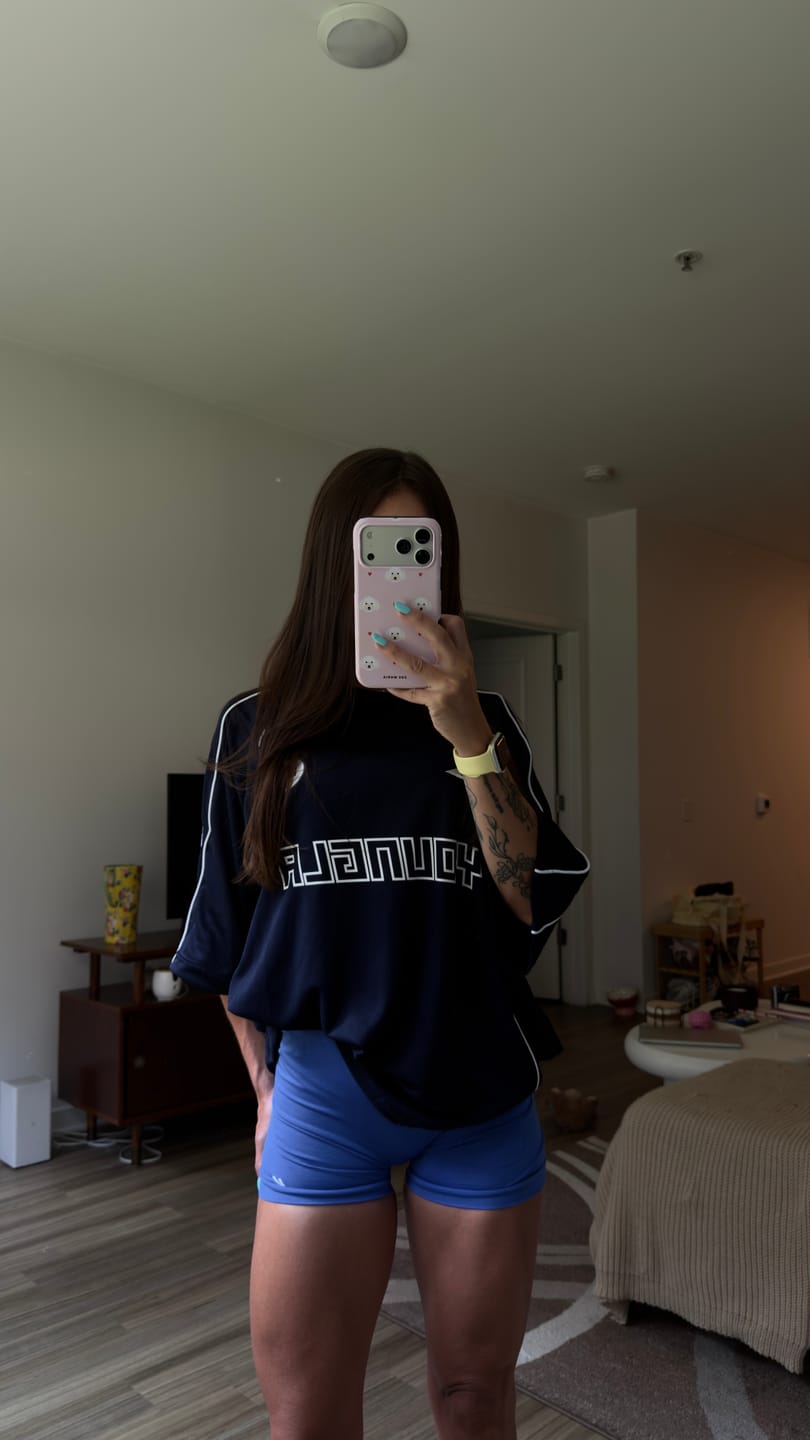 Customer photo review of W4329 Oversized Soccer Jersey