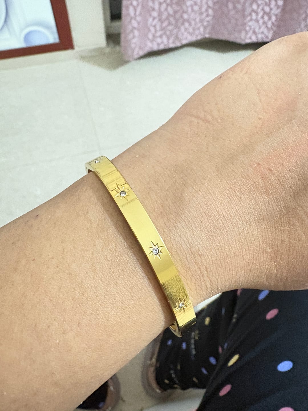 Customer photo review of Floral Diamonds Bangle Bracelet