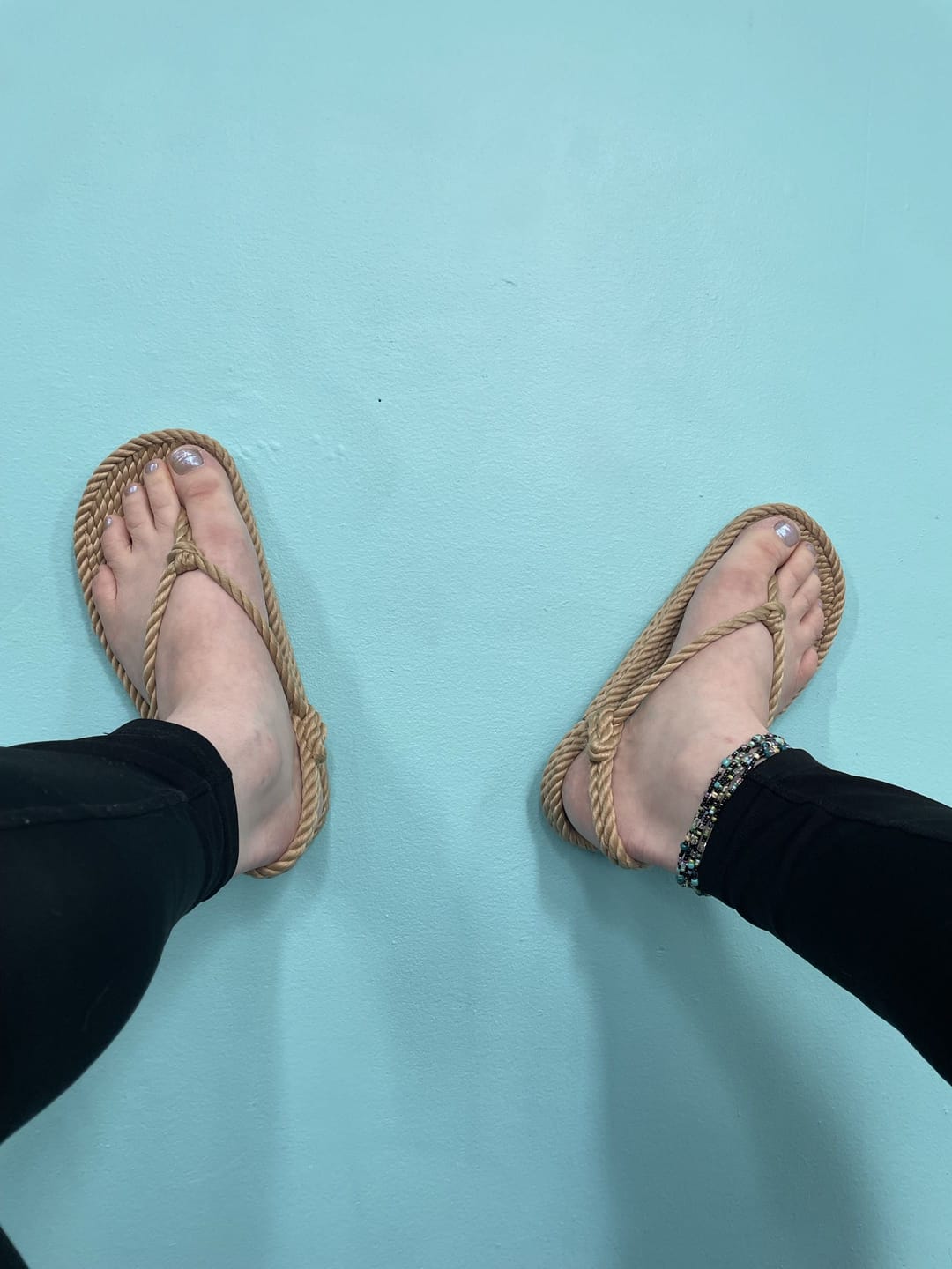 Customer photo review of flop with backstrap-no sole-CAMEL