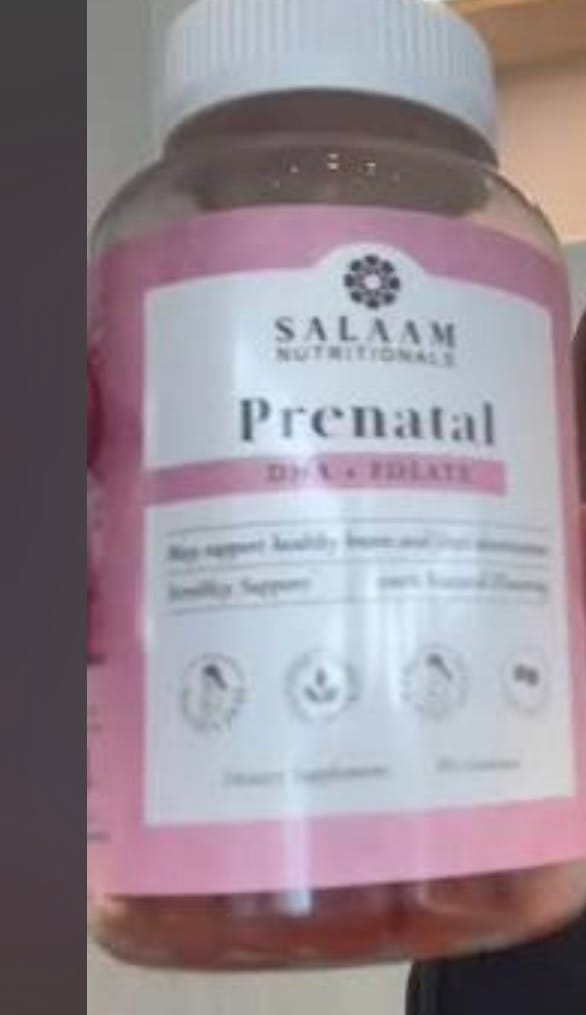 Customer photo review of (NEW) Halal Essential Prenatal Vitamins - Gummy Multivitamins with Folate & DHA - 60 Count