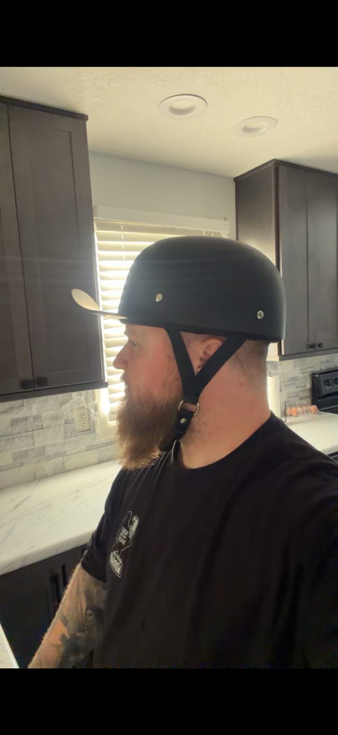 Customer photo review of Baseball Pro DOT Half Helmet / Matte Black
