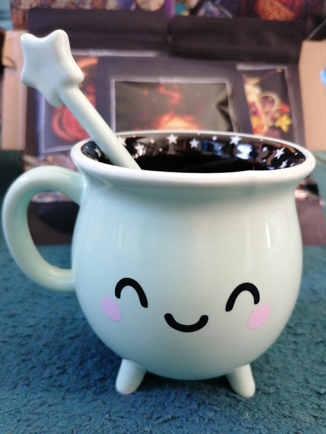 Customer photo review of Hexenkessel-Tasse in Mintgrün mit Zauberstab-Rührer