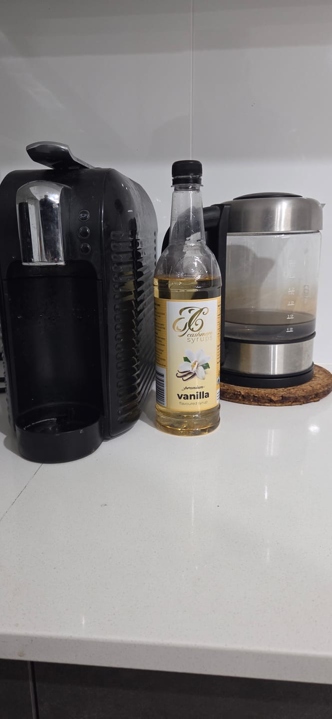 Customer photo review of Vanilla Coffee Syrup
