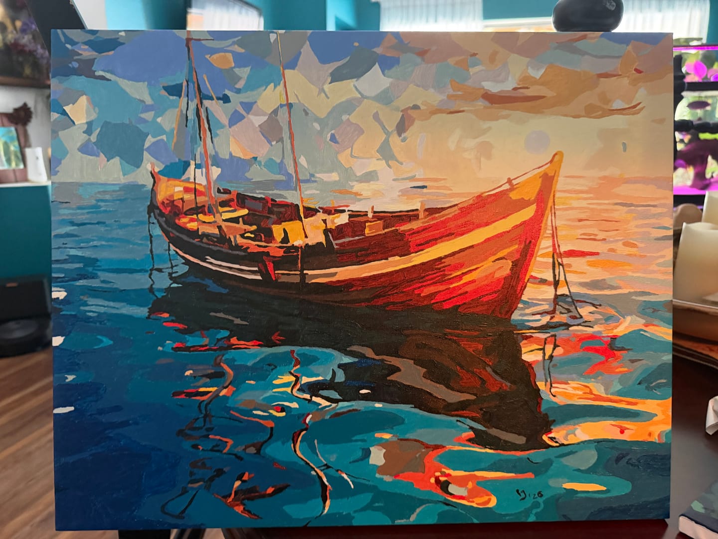 Customer photo review of Whimsical Ocean Rowboat