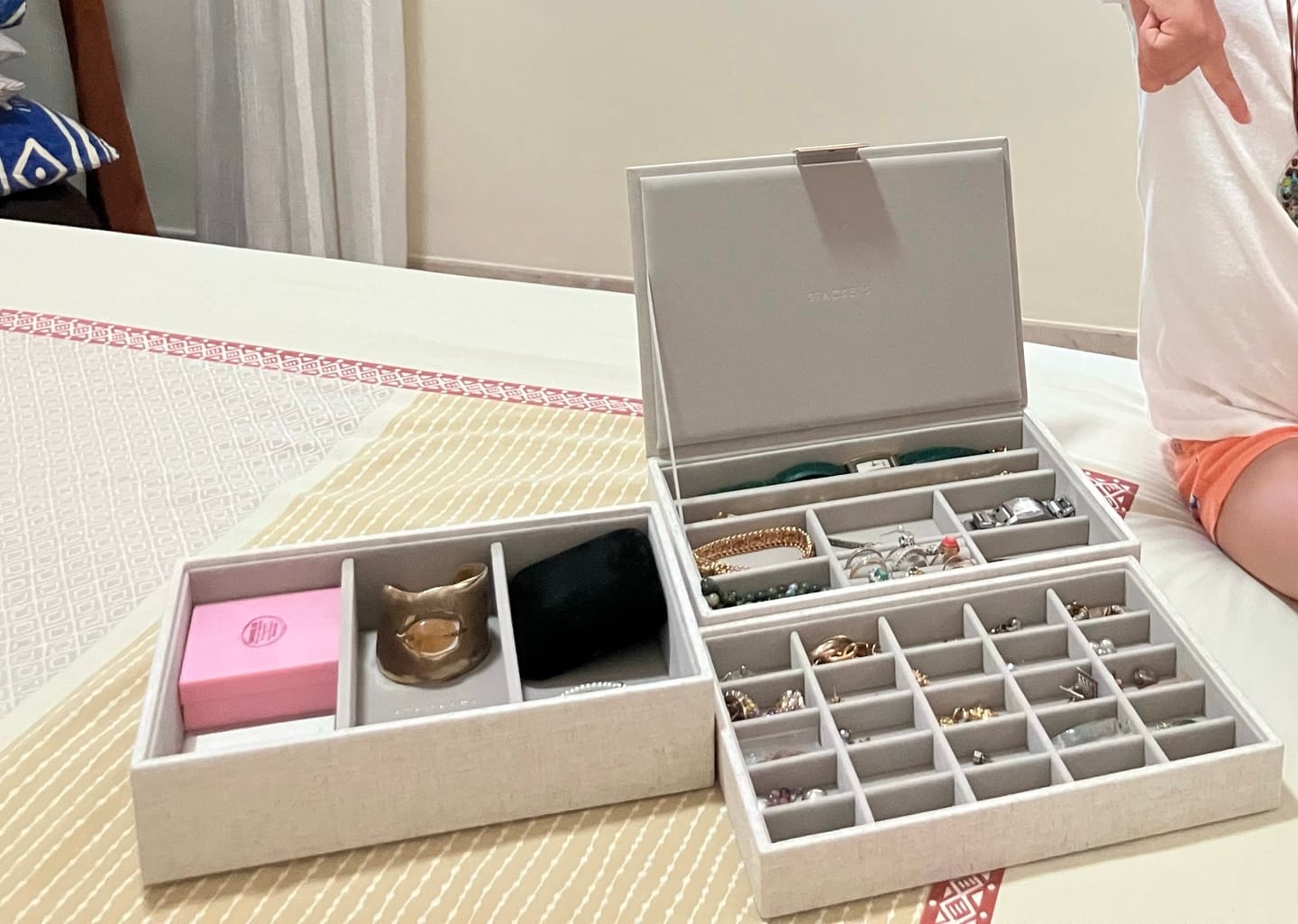 Customer photo review of Stackers Klassieke Juwelendoos Set van 3 Havermout & Linnen
