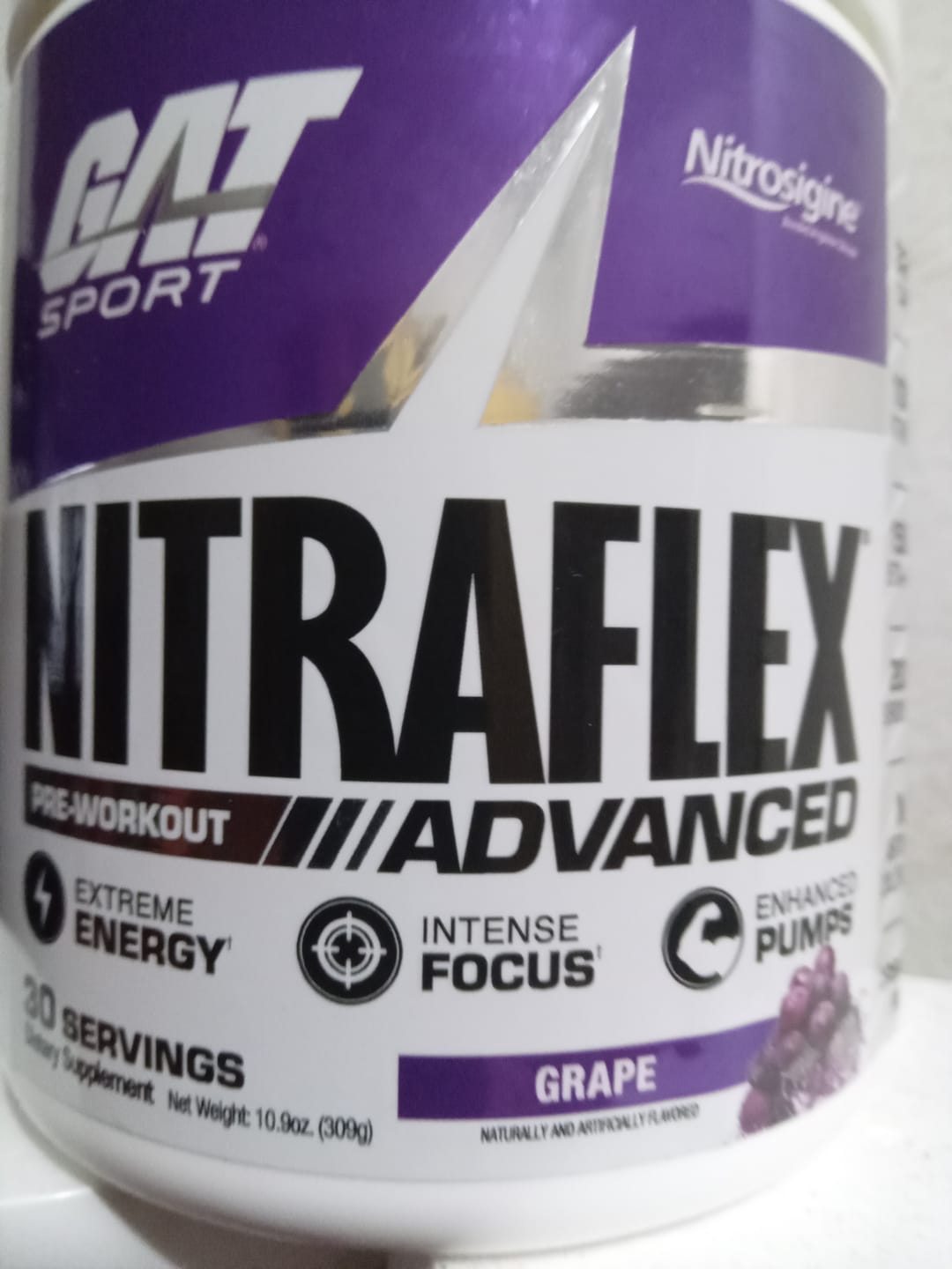 Customer photo review of GAT - Nitraflex Advanced Pre-Treino - 300 Gramas