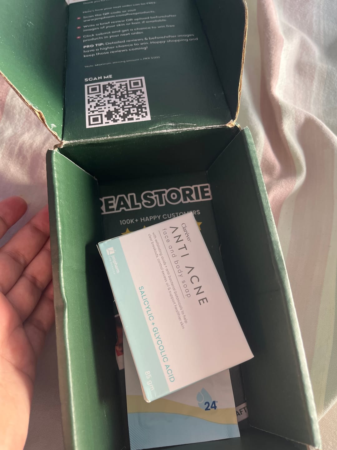 Customer photo review of Clarevo Anti Acne Soap