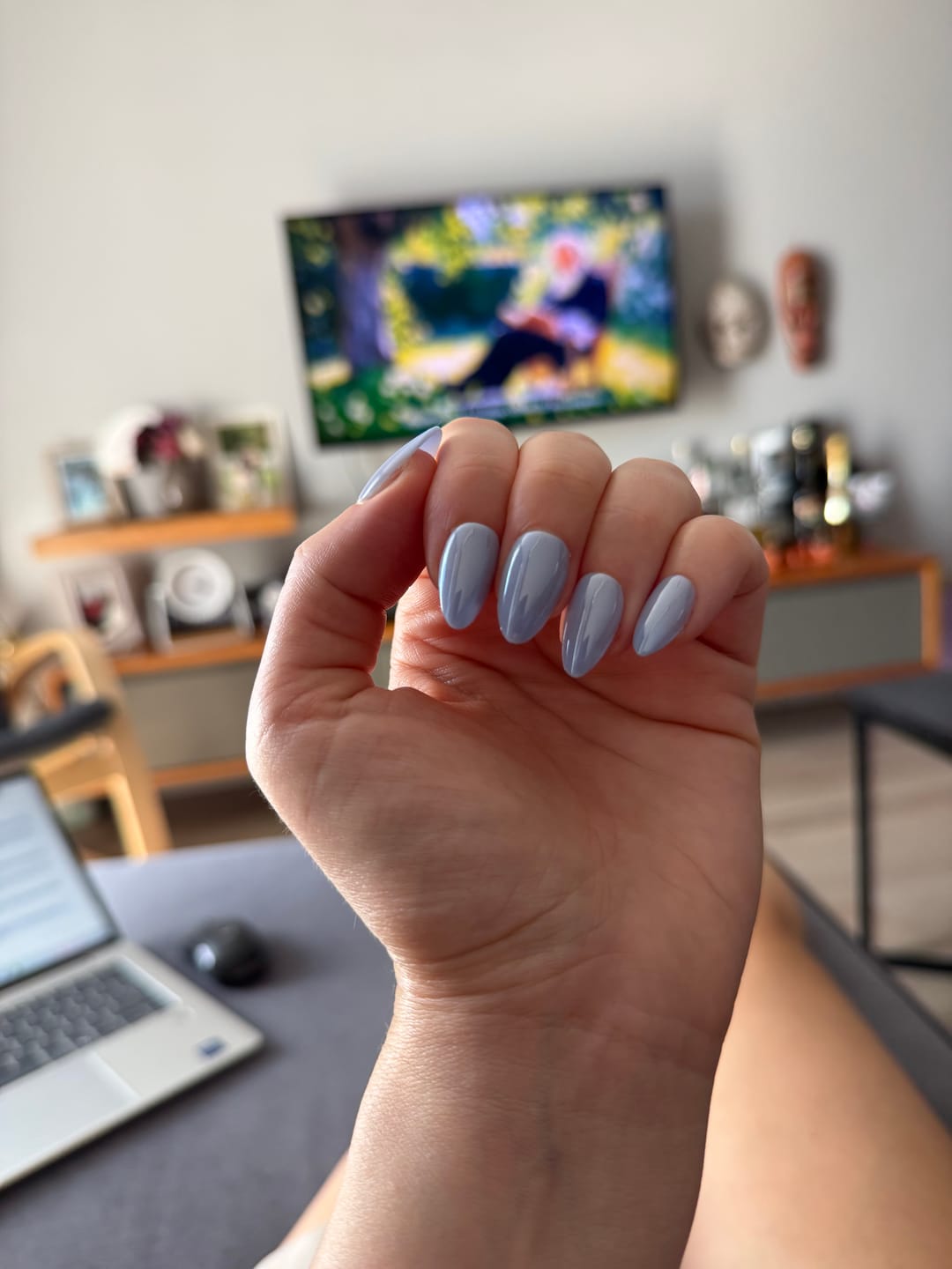 Customer photo review of Lavender Glaze - Short Almond - 30 Adet Takma Tırnak