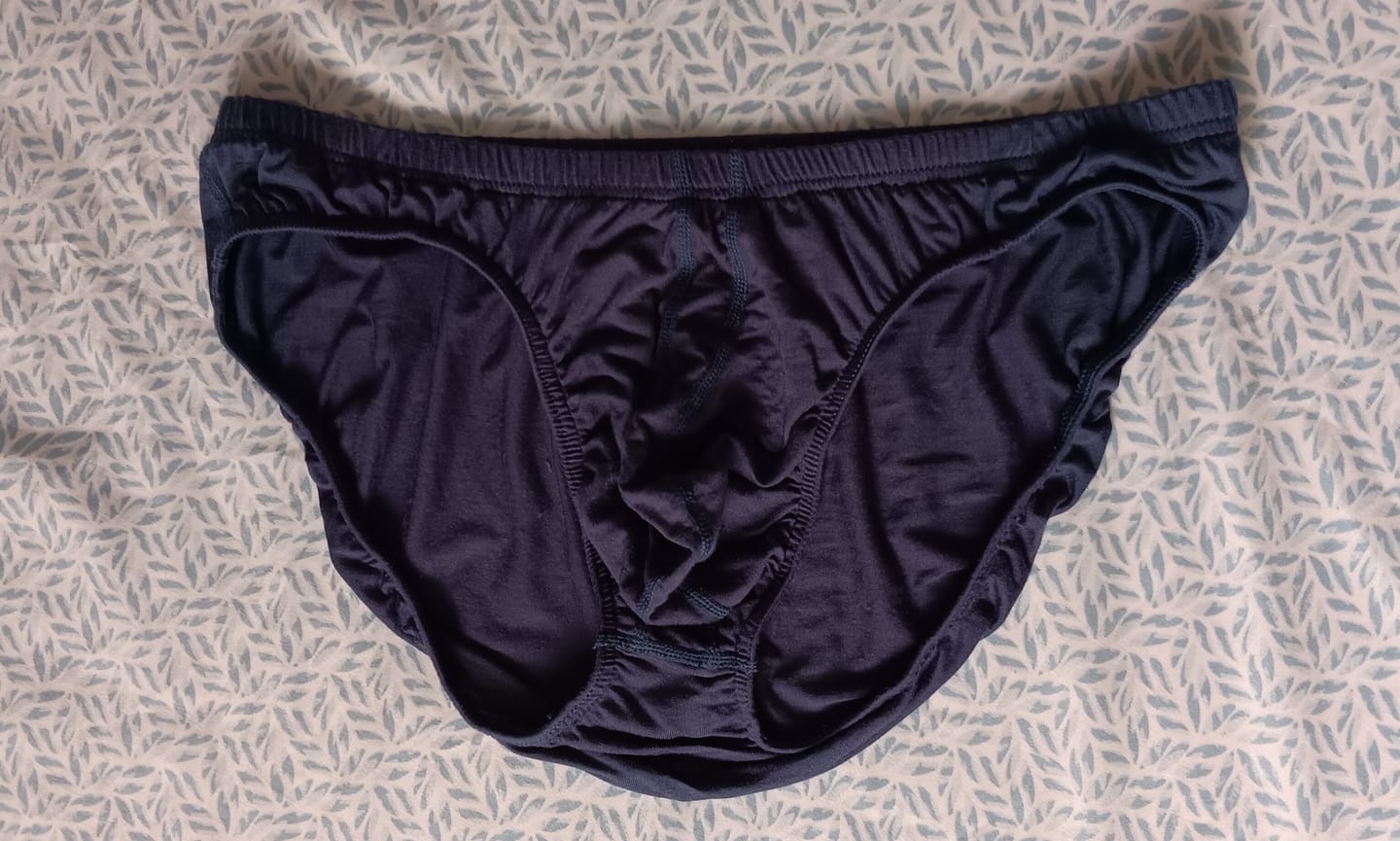 Customer photo review of Modal 0in Low-Rise Bikini Briefs No Fly 3pk Black/Blue/Gray