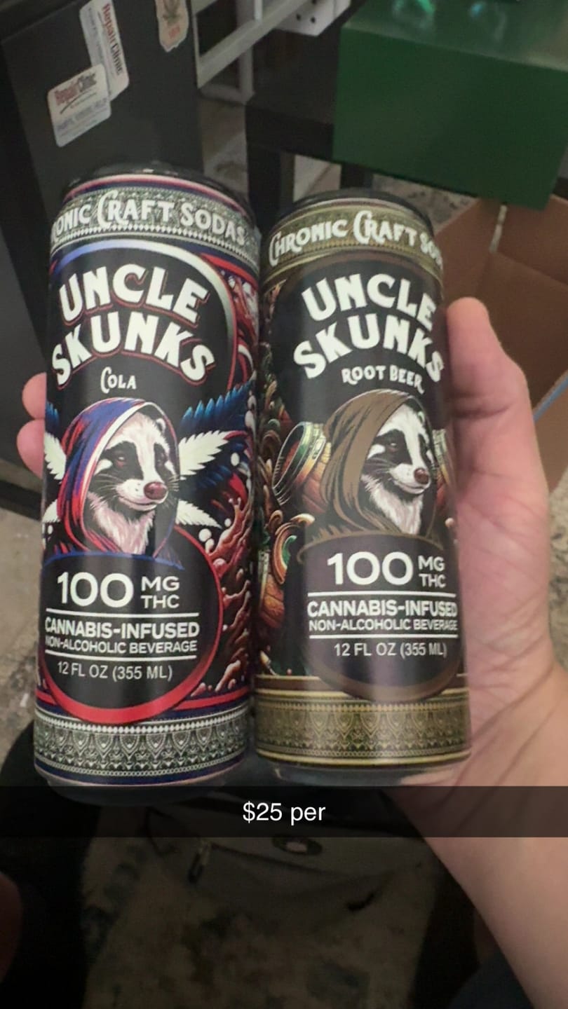 Customer photo review of 8-Flavor Variety Pack | 100 mg | 12oz Chronic Craft Sodas