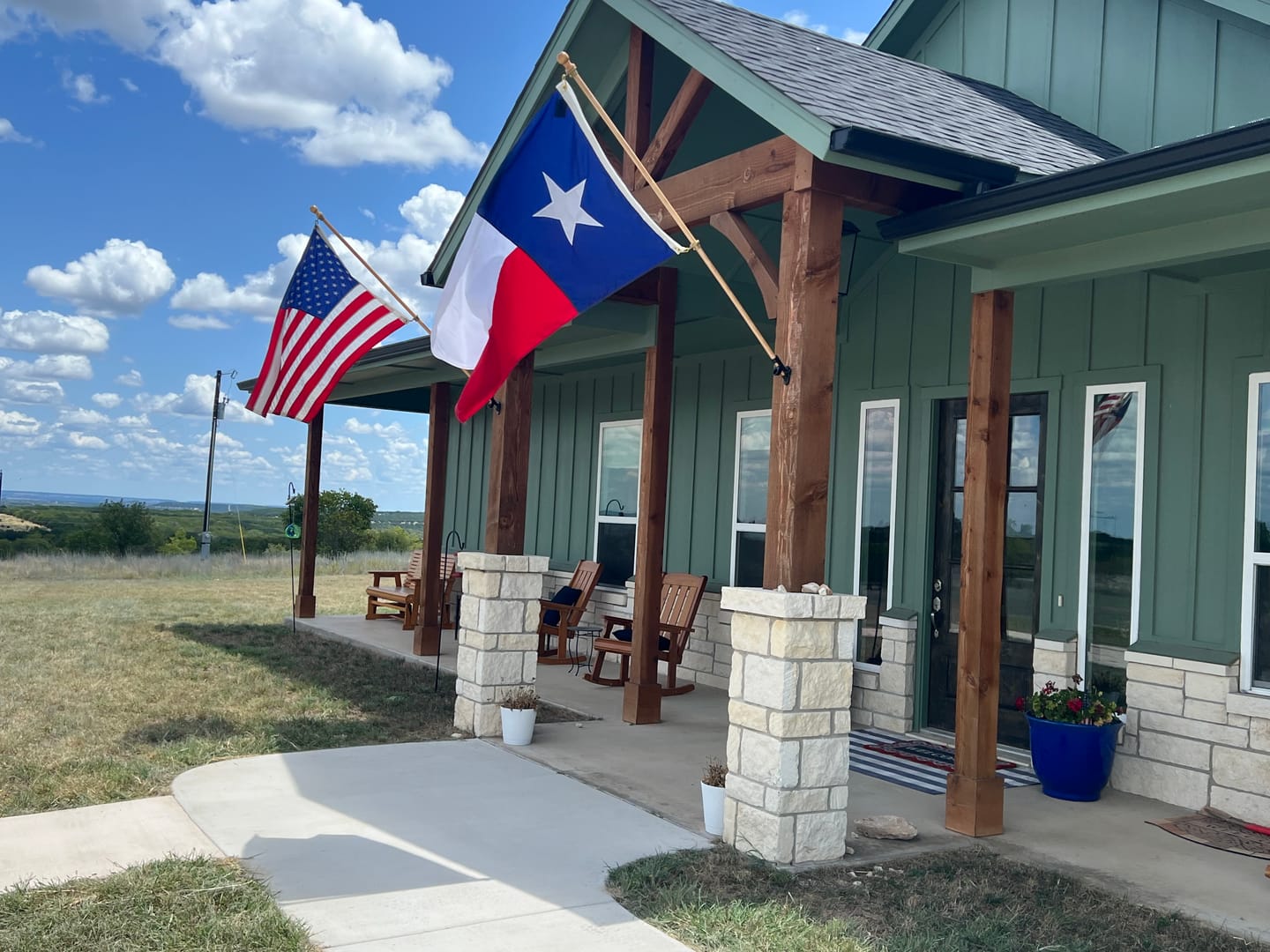 Customer photo review of 3' x 5' Texas Flag Set