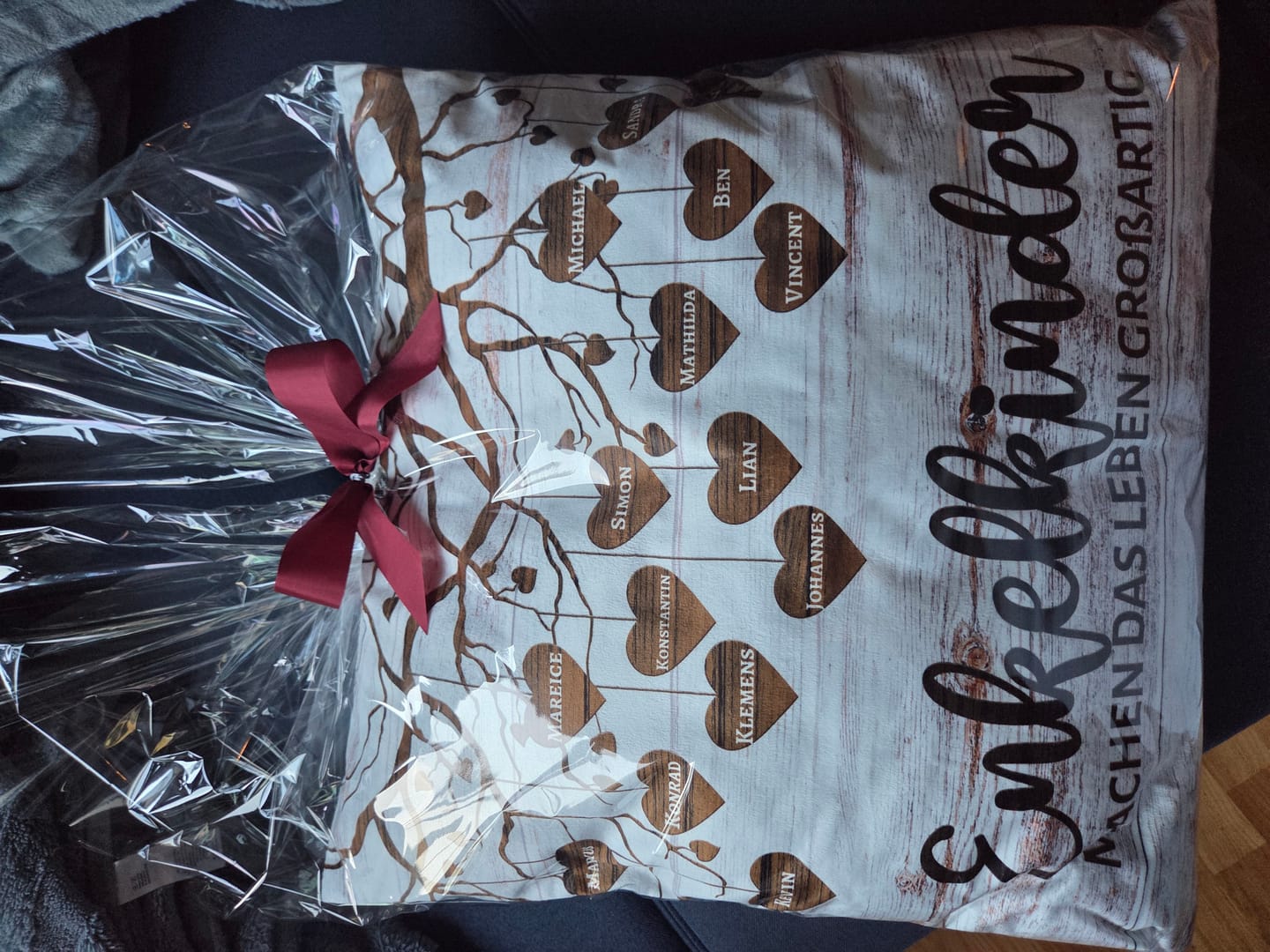 Customer photo review of Meine Enkelkinder - Großeltern-Kissen
