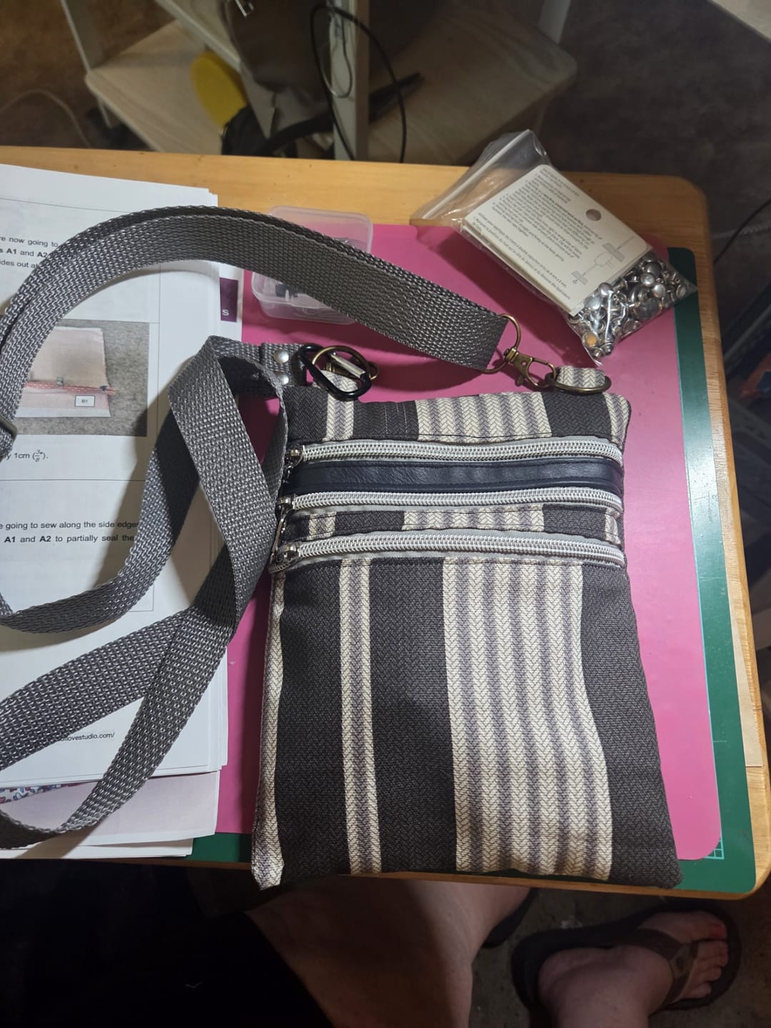 Customer photo review of Triple Trooper Bag Pattern