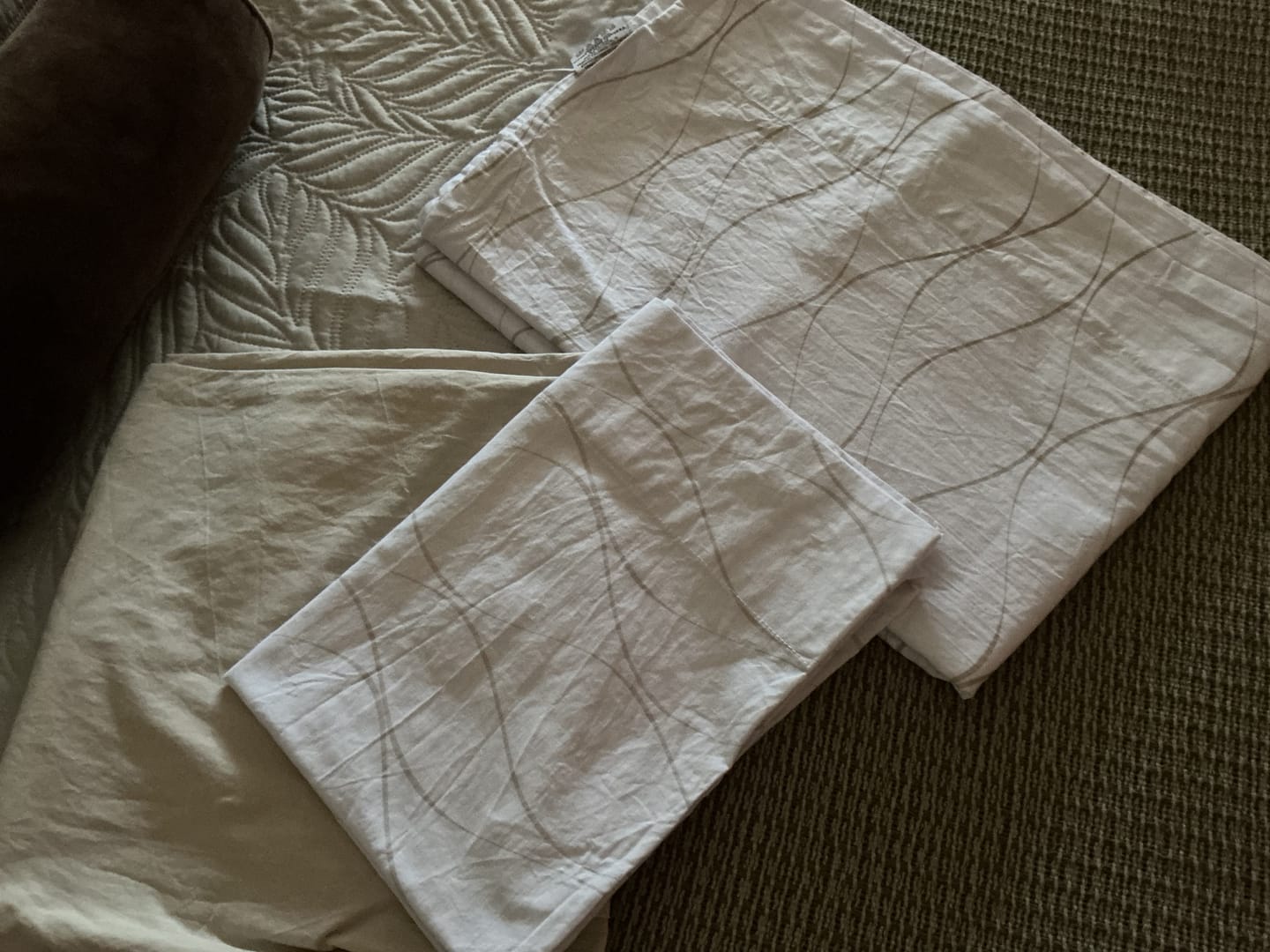 Customer photo review of Juego de Sábanas Estampadas Senda - Algodón 150 hilos - Beige