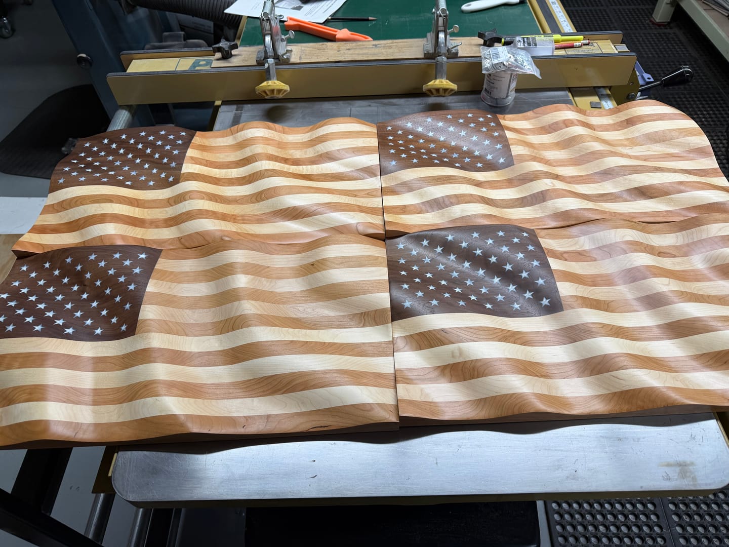 Customer photo review of Wavy USA Flag CNC Kit