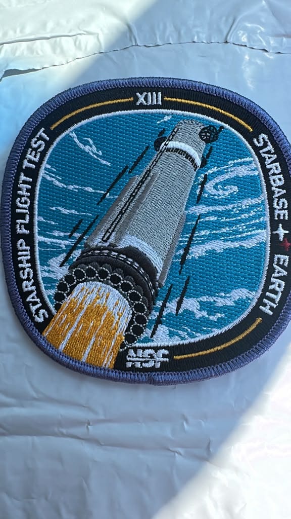 Customer photo review of SpaceX Starship Flight 13 - Collectors Patch