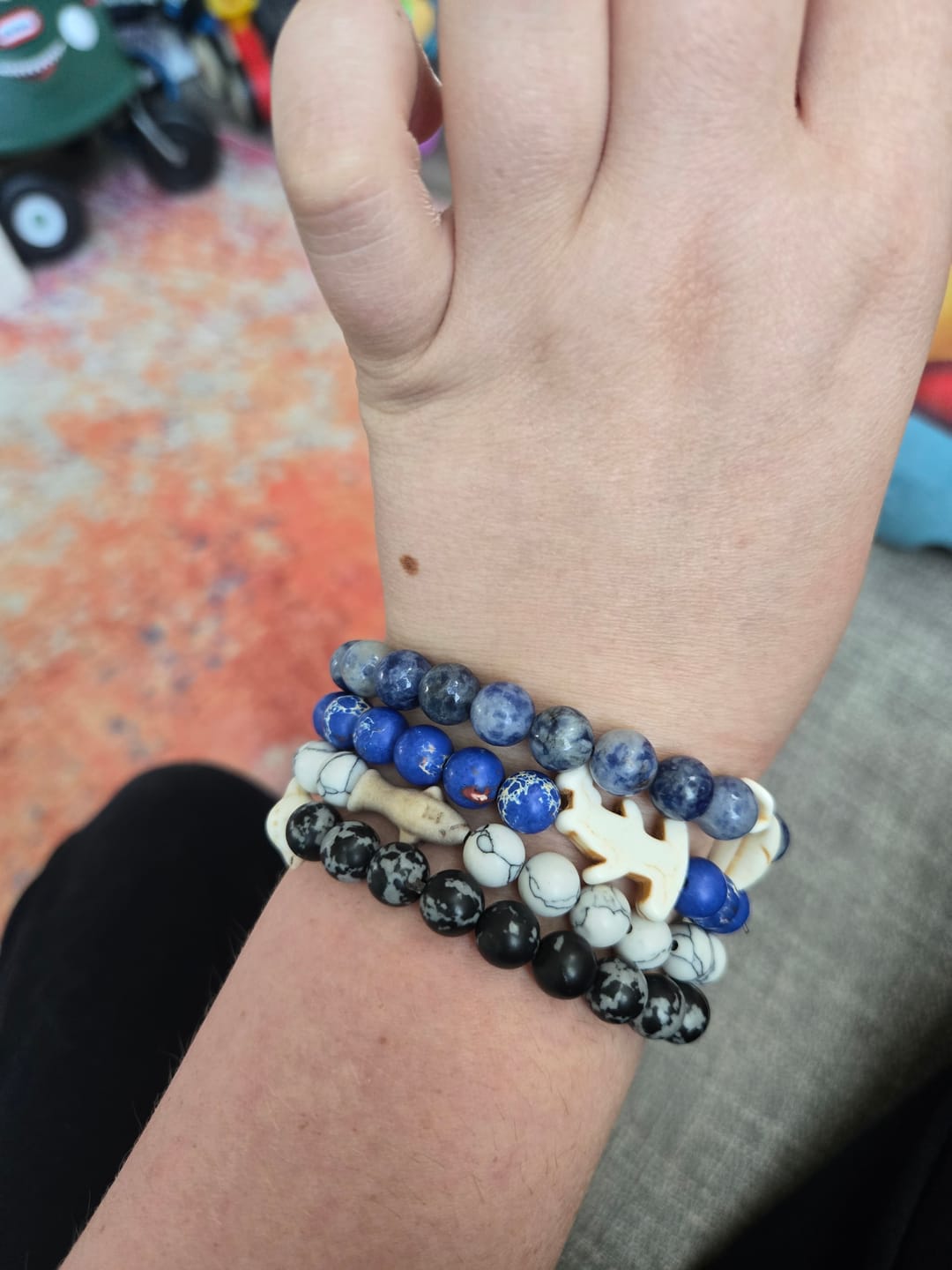 Customer photo review of The Shark Week Bracelet
