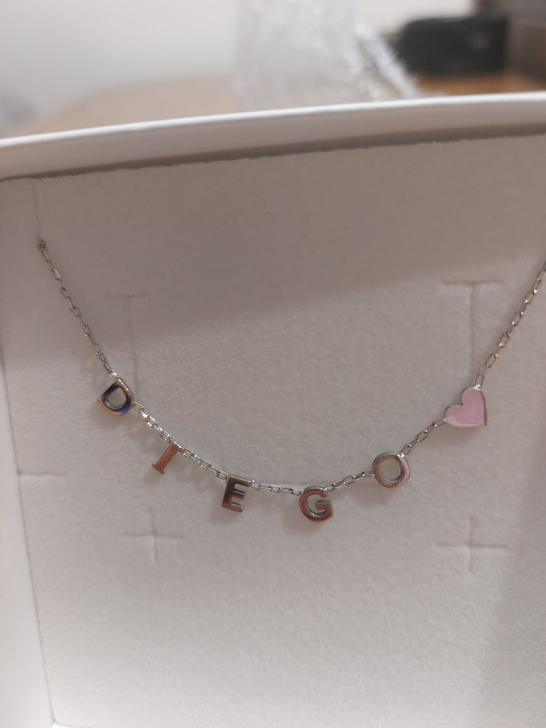 Customer photo review of Collana MINI LETTERS BASIC