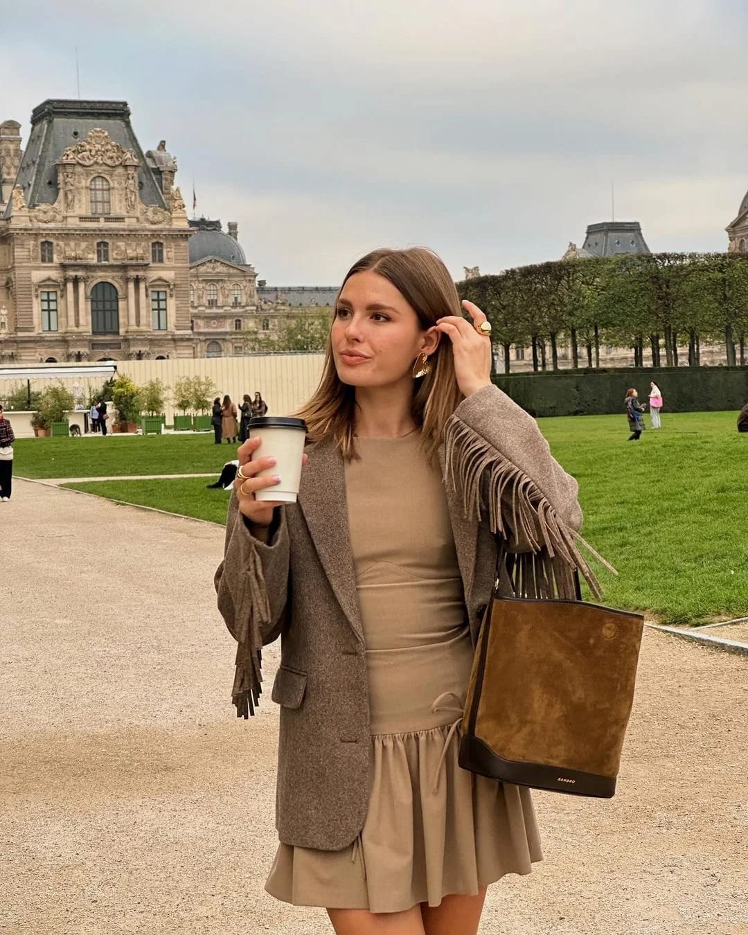 Customer photo review of Elinor Tailored Wool Blazer Coat