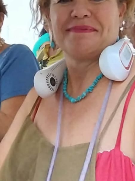 Customer photo review of Portable Neck Fan