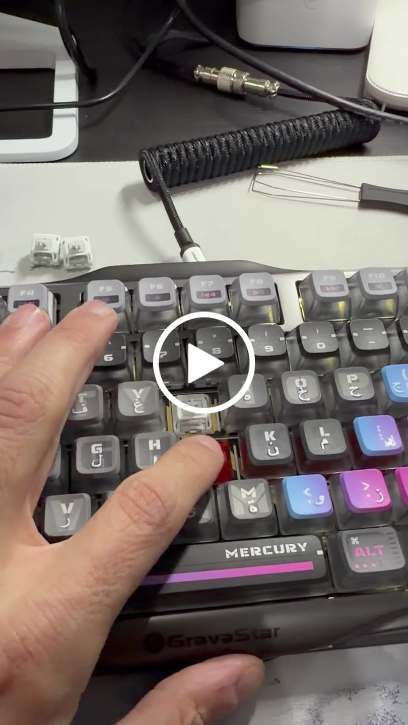 Customer video review of KEYGEEK Y2 Linear Switch Factory Lubed (10PCS)