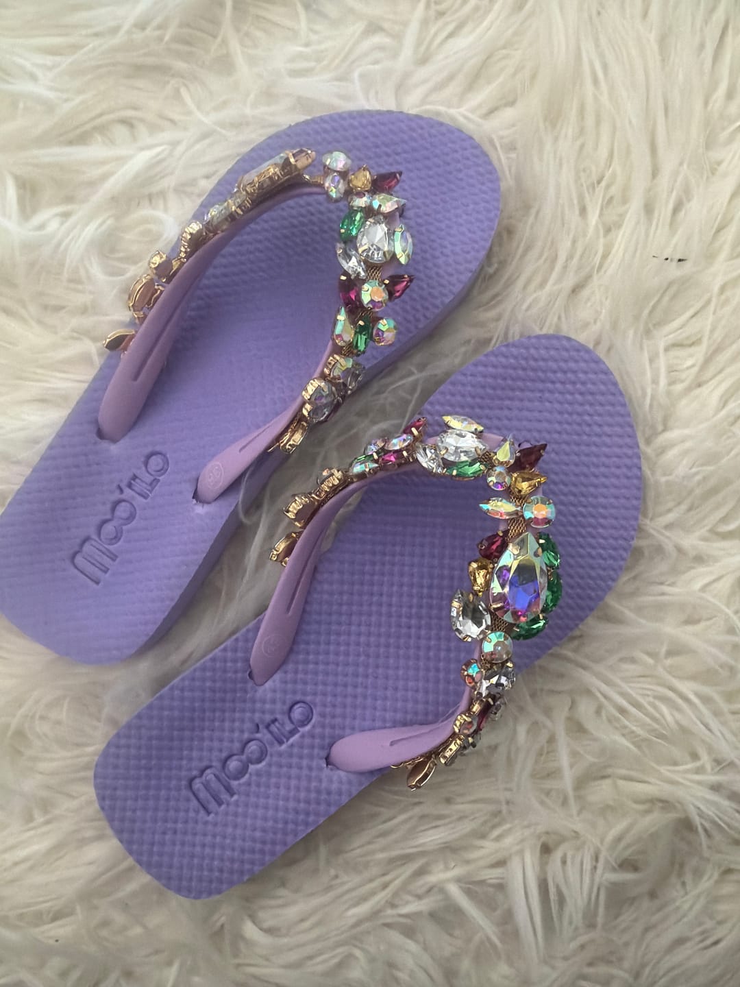 Customer photo review of Flip-Flop / Diamant - Bunt-Flieder