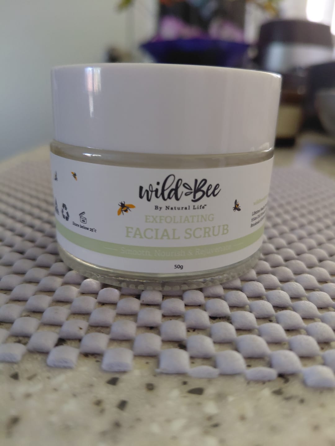 Customer photo review of Wild Bee Exfoliating Facial Scrub