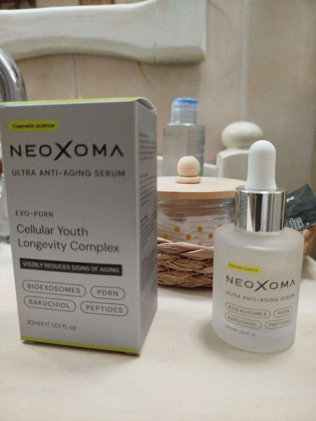 Customer photo review of Sérum de Exosomas Ultra Rejuvenecedor con Bioexosomas de Bakuchiol
