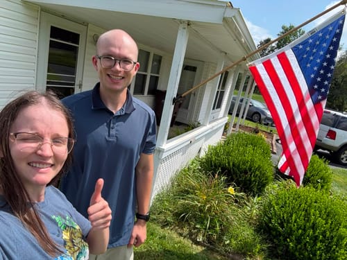 Customer photo review of 3' x 5' American Flag Set