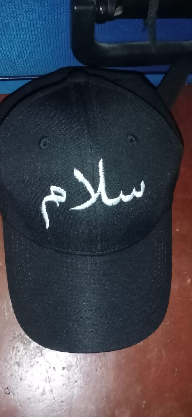 Customer photo review of Salam (سلام) Arabic Embroidered Cap