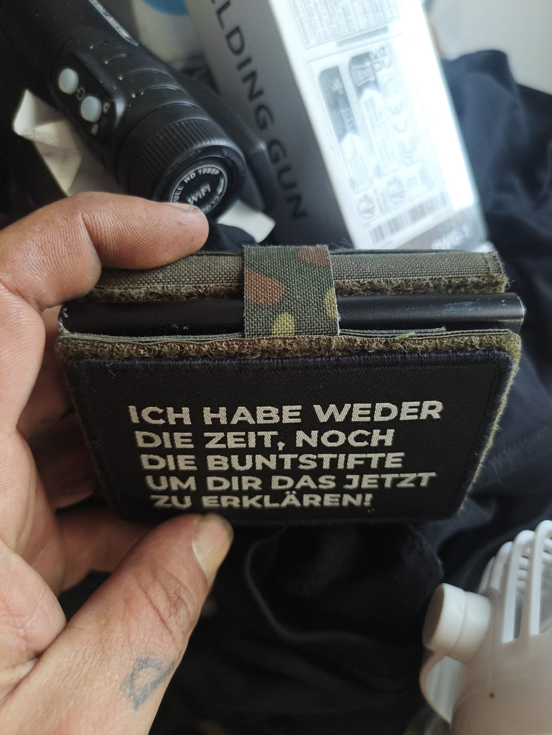 Customer photo review of Tactical Wallet MK2 - 5-Farben Flecktarn