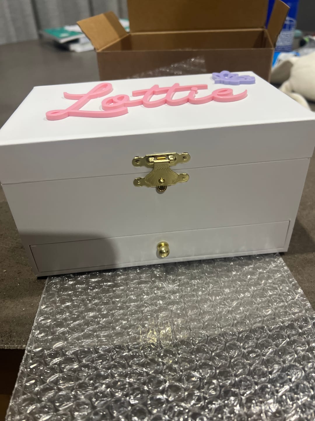 Customer photo review of Personalised Music Jewellery Box | Ballerina Girls Musical Jewelry Box | Kids Jewellery Box
