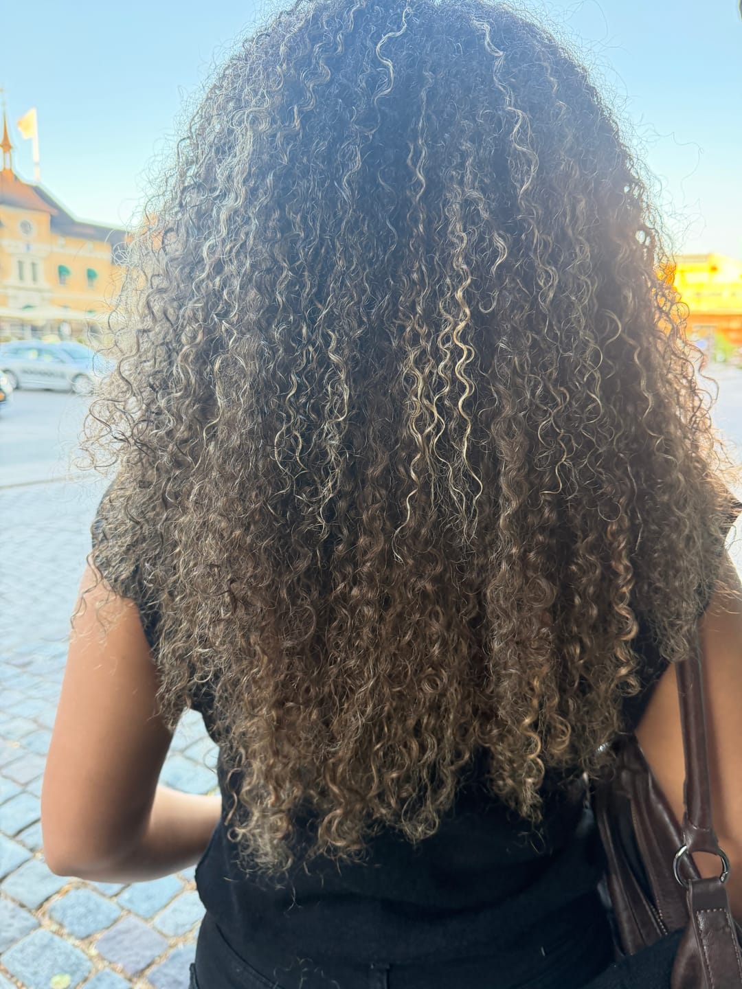 Customer photo review of Coily clip-ins