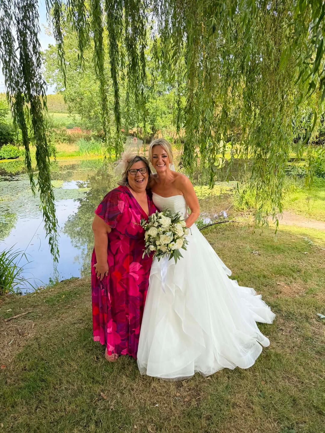 Customer photo review of Isabelle Cerise Purple Float Sleeve Maxi Dress