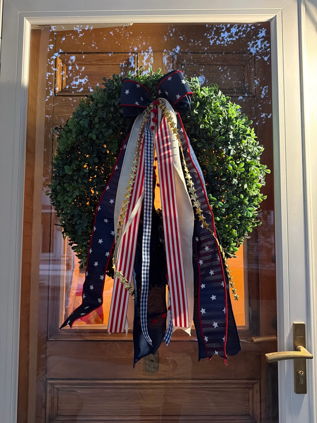 Customer photo review of Old Glory Wreath Ribbon