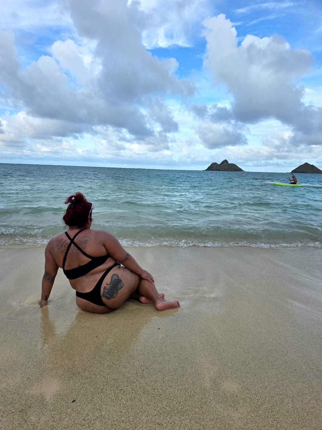 Customer photo review of Classic Black Thong Bikini Bottom