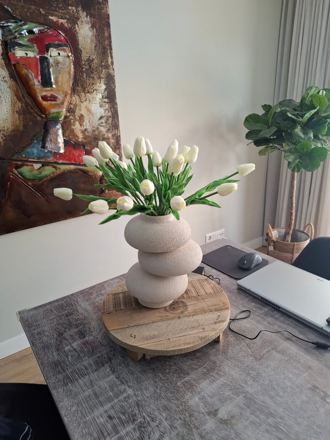 Customer photo review of Tulpen Boeket - Wit (25 stengels)