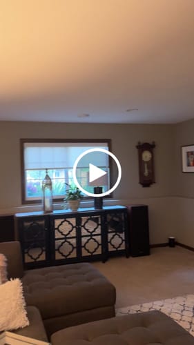 Customer video review of SmartWings Motorized Light Filtering Roller Shades 70% Blackout Safari