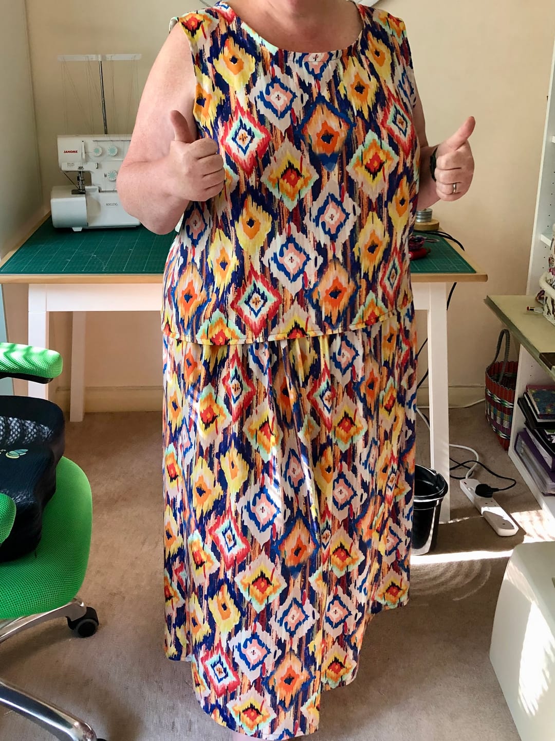 Customer photo review of Diamond Dreams Viscose Challis Fabric