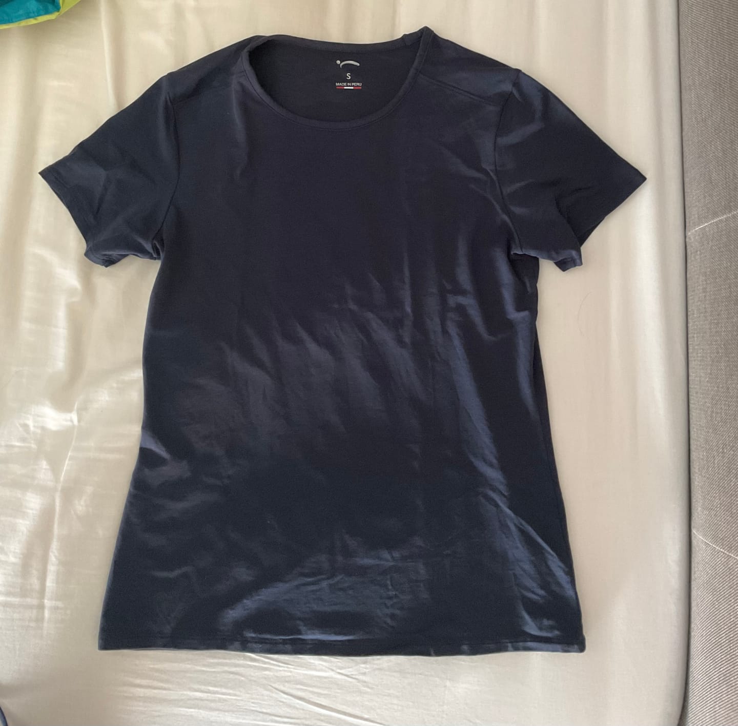 Customer photo review of Favorite tee | AlgaKnit - Marino Blue