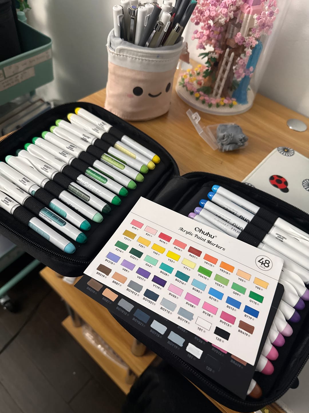 Customer photo review of Ohuhu Nahuku Direct-ink Acrylic Markers