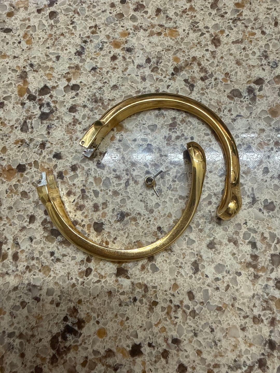 Customer photo review of Gold Teardrop Bangle