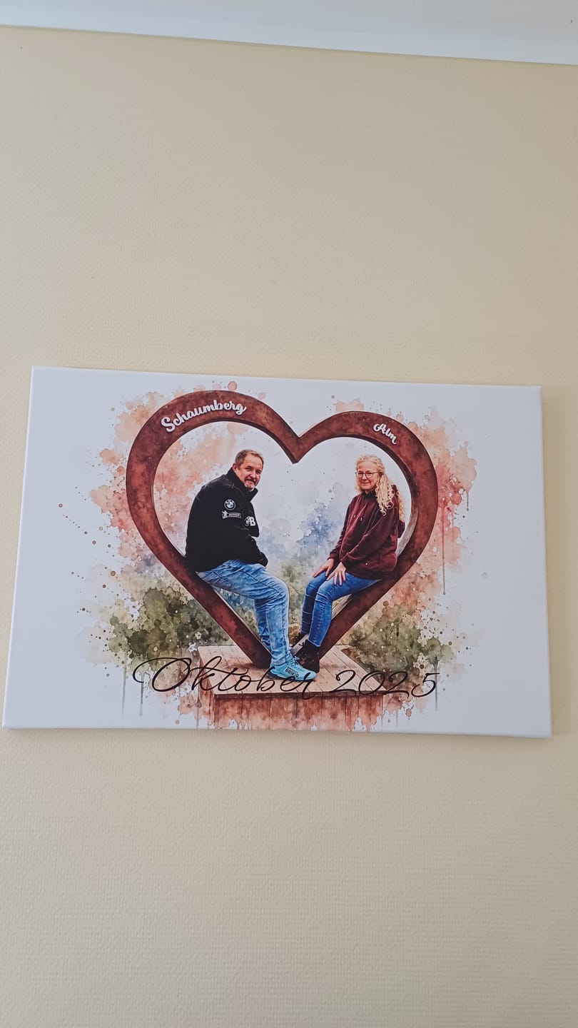 Customer photo review of Euer Foto als Kunstwerk – mit Live-Vorschau, als Poster oder Leinwand