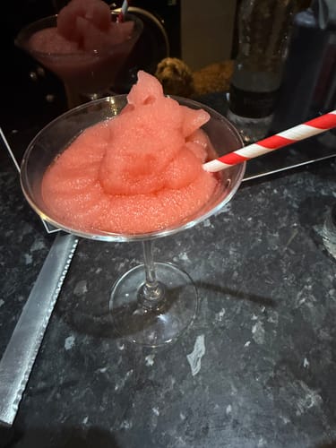 Customer photo review of Strawberry Daiquiri Frozen Cocktail Mix 2L