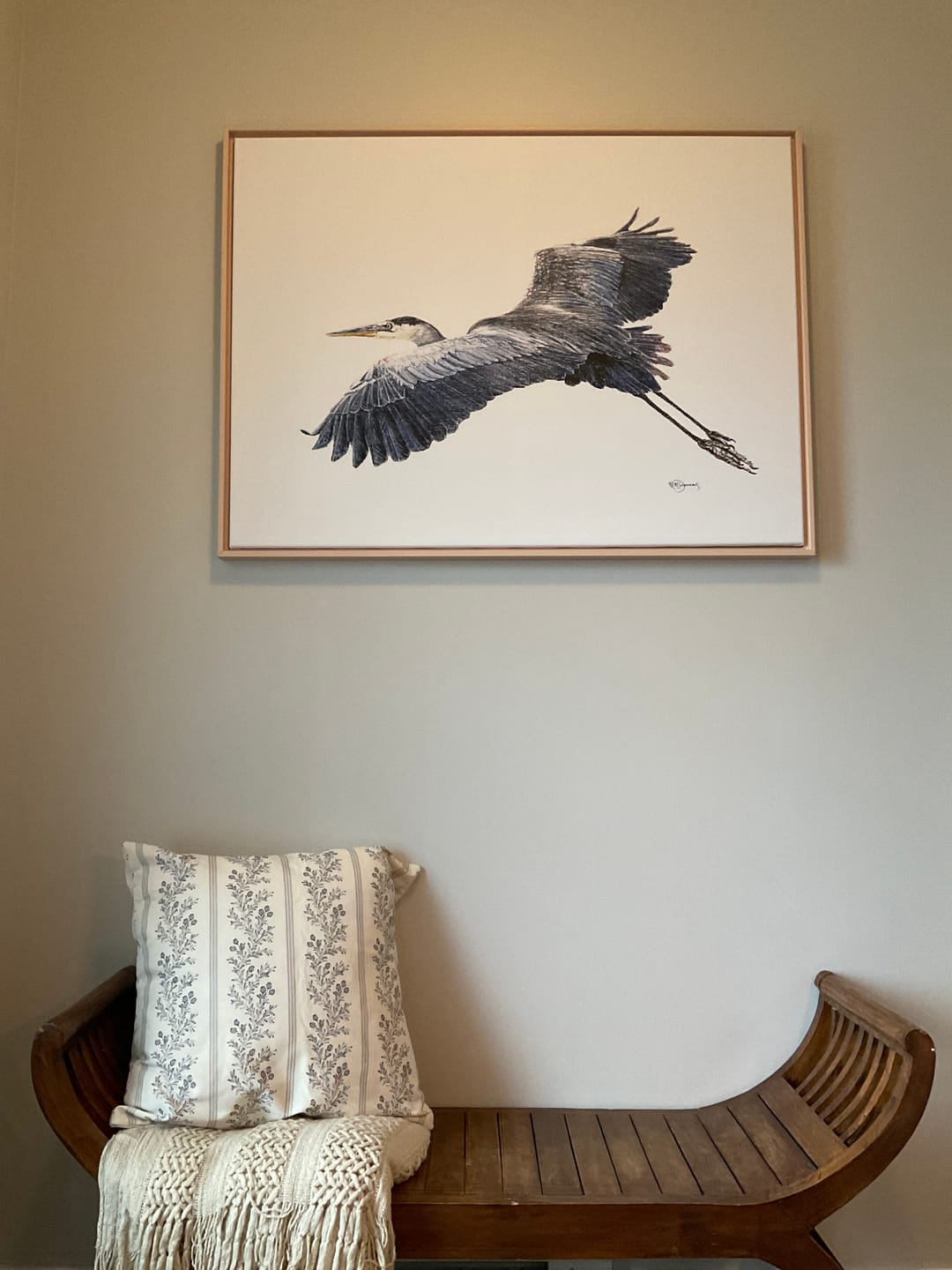 Customer photo review of Great Blue Heron, canvas print