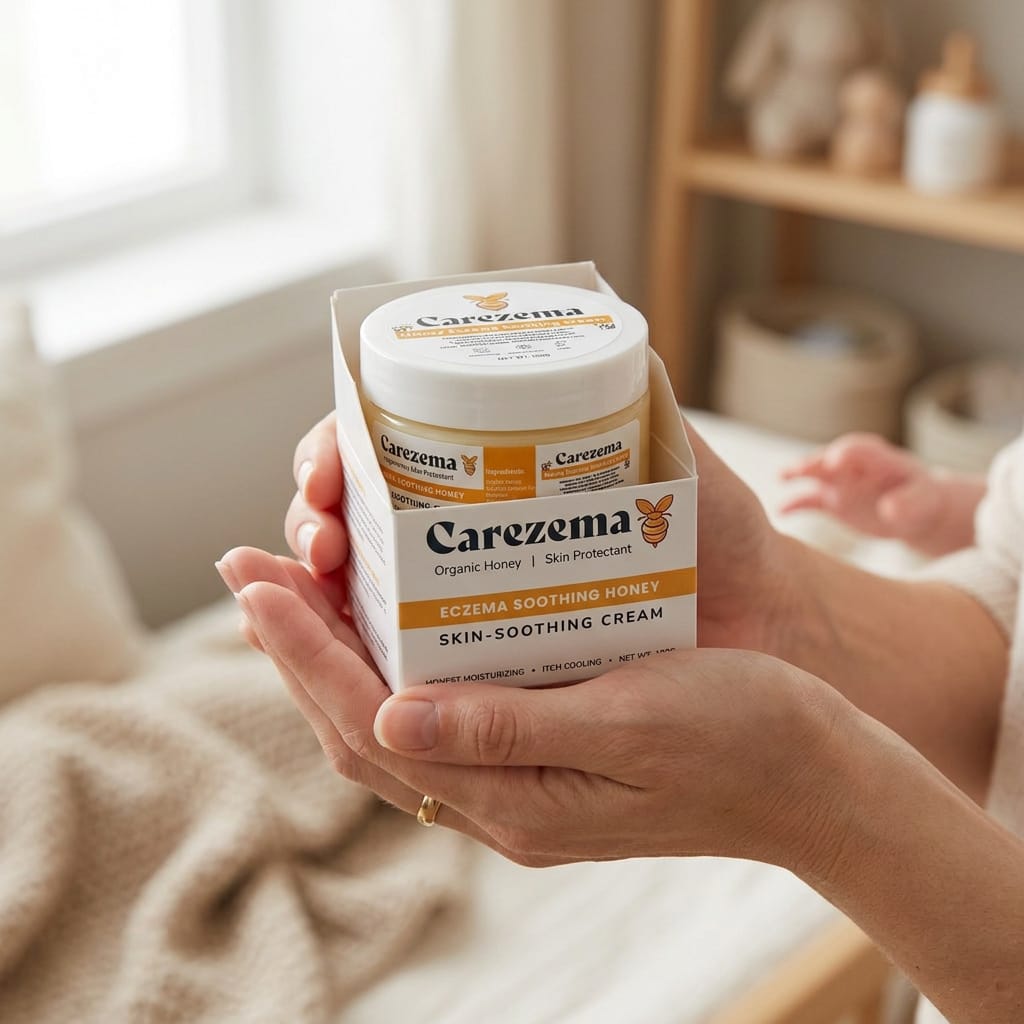 Customer photo review of Korean Honey Eczema-Soothing Cream for your kids