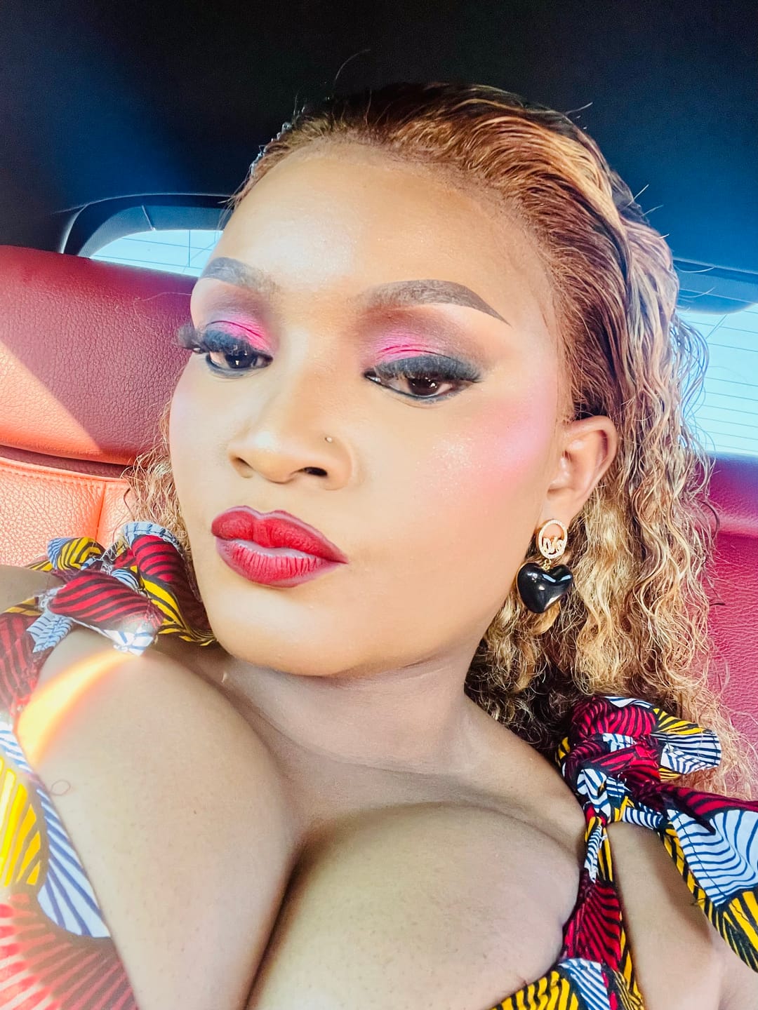 Customer photo review of Black Era Adore Gold Earrings