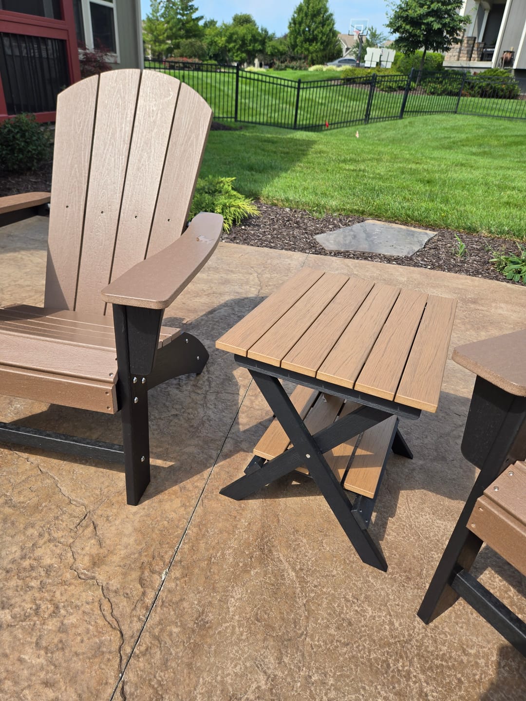 Customer photo review of Folding Side Table With Removable Serving Tray - Ships Fully Assembled