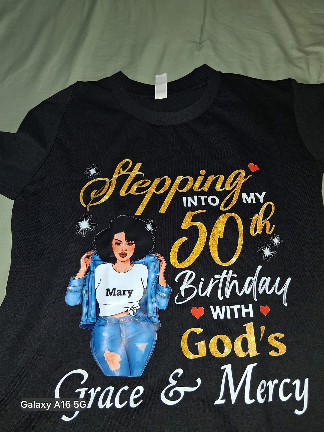 Customer photo review of 50th Birthday With God's Grace (Golden)